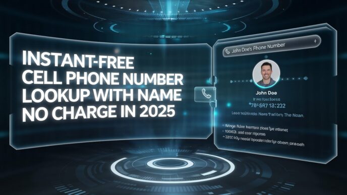 Free Cell Phone Number Lookup with Name No Charge